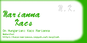 marianna kacs business card